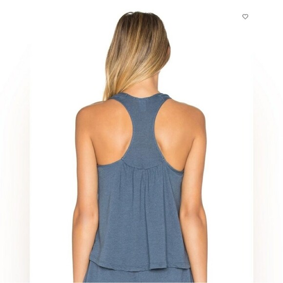 Eberjey Racerback Tank Top with Built-in Shelf Bra in Heather Women's Size Small - Picture 2 of 10